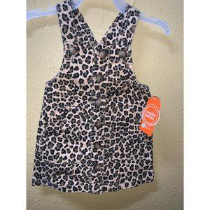 Wonder nation. Tan leopard print jumper dress sz 4 toddler
